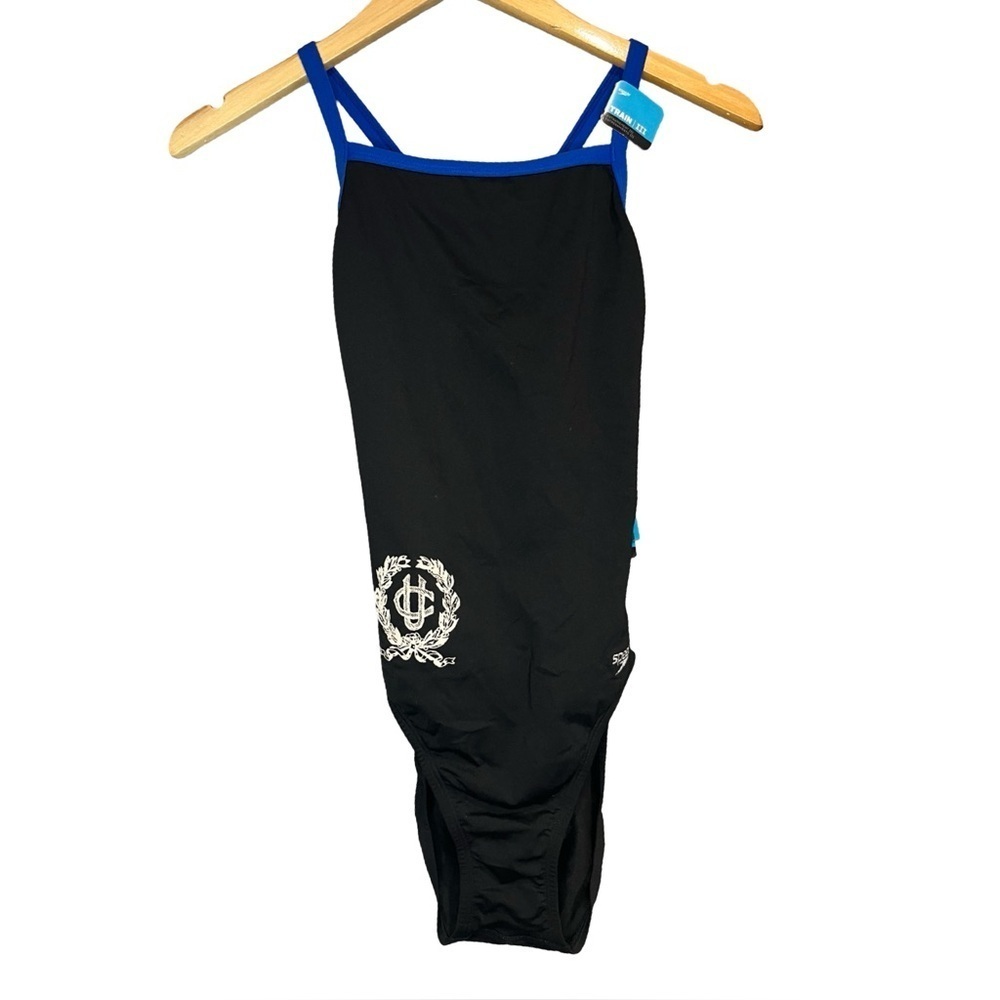 Speedo Endurance Black and Blue Training Suit III One Piece Swimwear